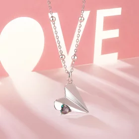 PANDORA Style Airplane Black Color Necklace - SCN516 PANDORA Style Airplane Black Color Necklace - SCN516