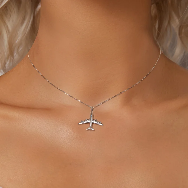 (image for) PANDORA Style Airplane Necklace - SCN522 - View 5
