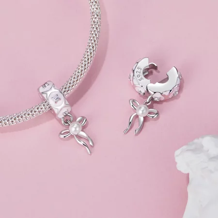 PANDORA Style Ballet Bow Positioning Buckle Charm - SCC2763