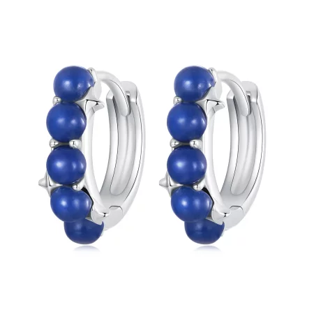 PANDORA Style Blue ball Earrings - BSE984 PANDORA Style Blue ball Earrings - BSE984