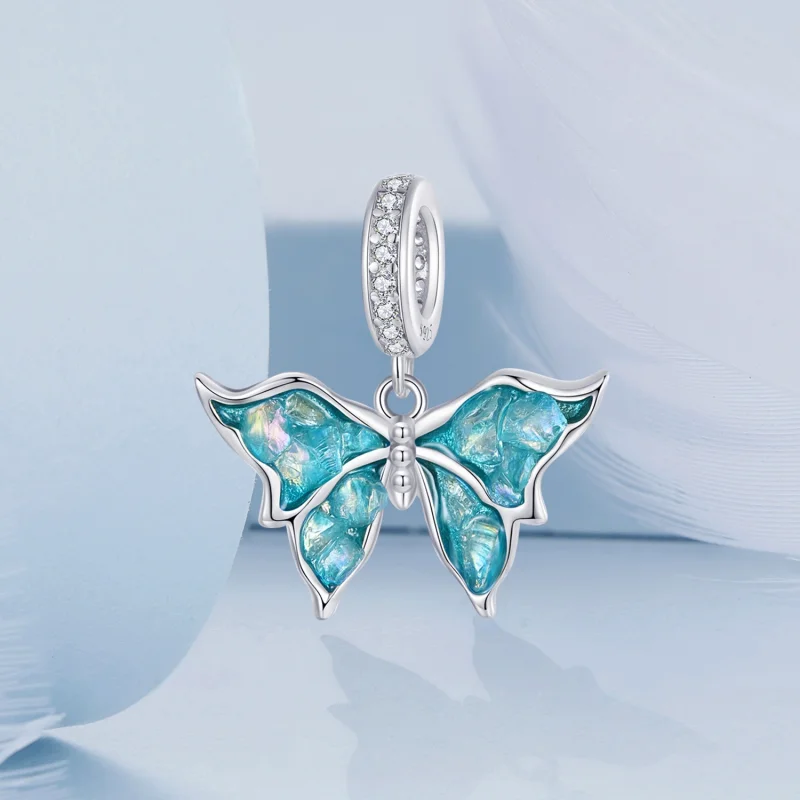 (image for) PANDORA Style Blue Morpho Pendant - BSC982 - View 2