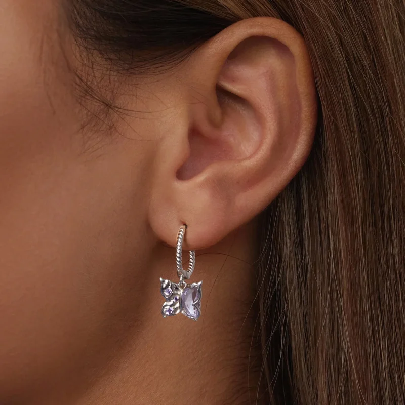 (image for) PANDORA Style Butterfly Earrings - BSE986 - View 5