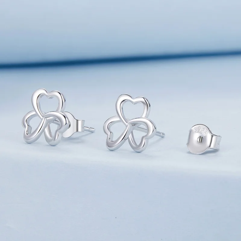 (image for) PANDORA Style Clover Earrings - BSE999 - View 2