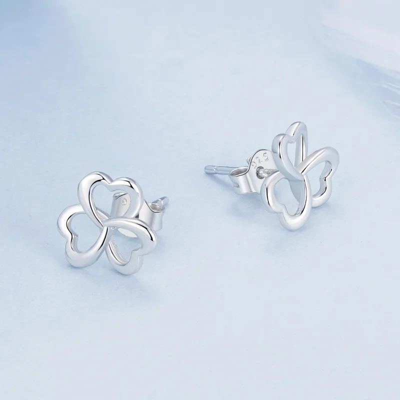 (image for) PANDORA Style Clover Earrings - BSE999 - View 3