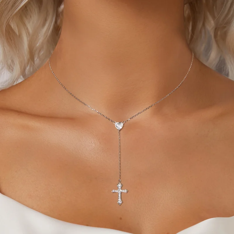(image for) PANDORA Style Cross Necklace - BSN384 - View 5