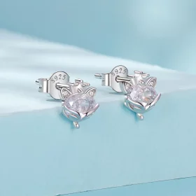 PANDORA Style Crown Fox Princess Earrings - SCE1708 PANDORA Style Crown Fox Princess Earrings - SCE1708