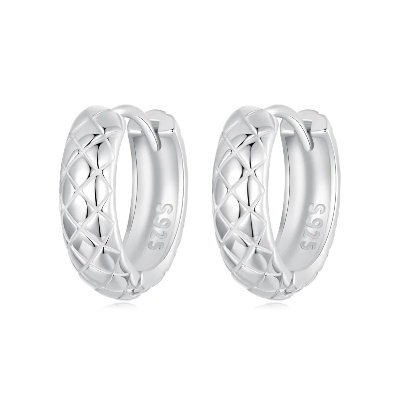(image for) PANDORA Style Diamond Pattern Earrings - BSE983 - Product Image