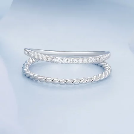 PANDORA Style Double Layered Sophisticated Style Ring - BSR541