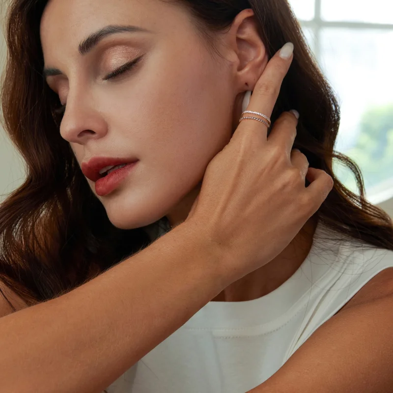 (image for) PANDORA Style Double Layered Sophisticated Style Ring - BSR541 - View 7