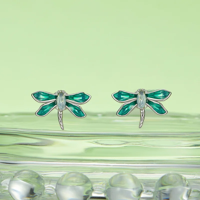 (image for) PANDORA Style Dragonfly Earrings - BSE988 - View 2