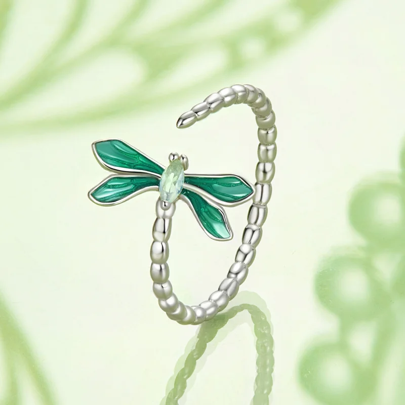 (image for) PANDORA Style Dragonfly Open Ring - BSR537-E - View 3