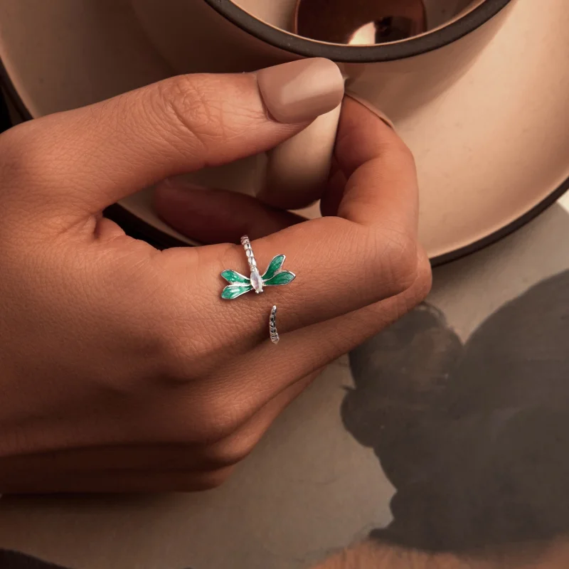 (image for) PANDORA Style Dragonfly Open Ring - BSR537-E - View 5