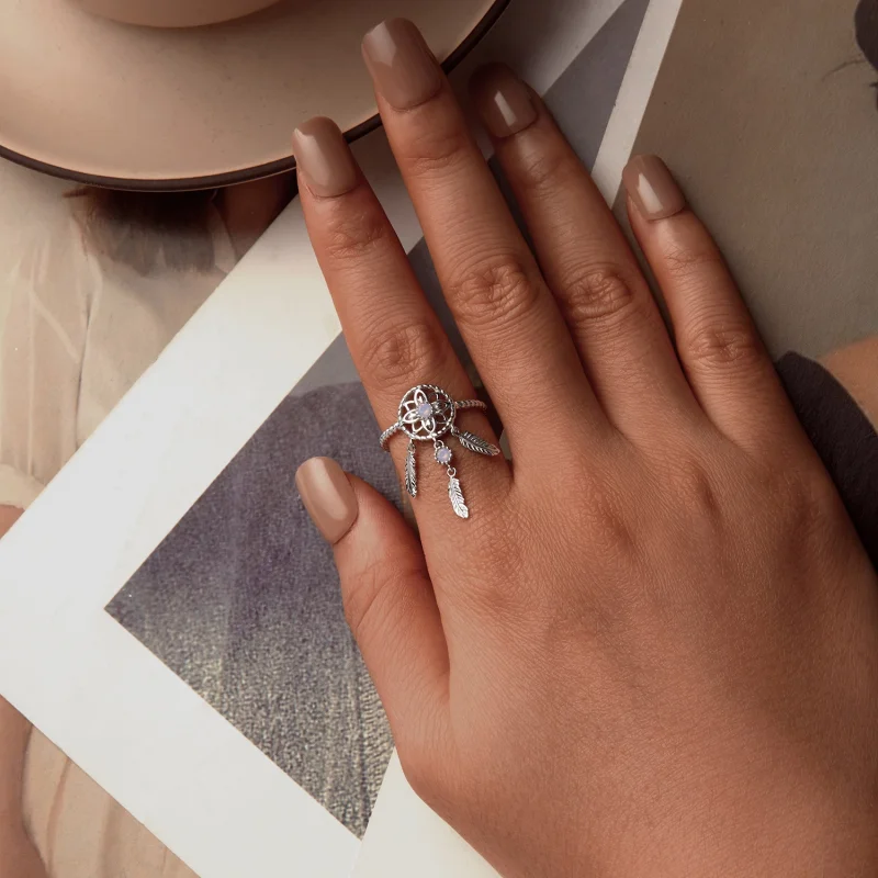 (image for) PANDORA Style Dream Catcher Open Ring - SCR1022-E - View 4