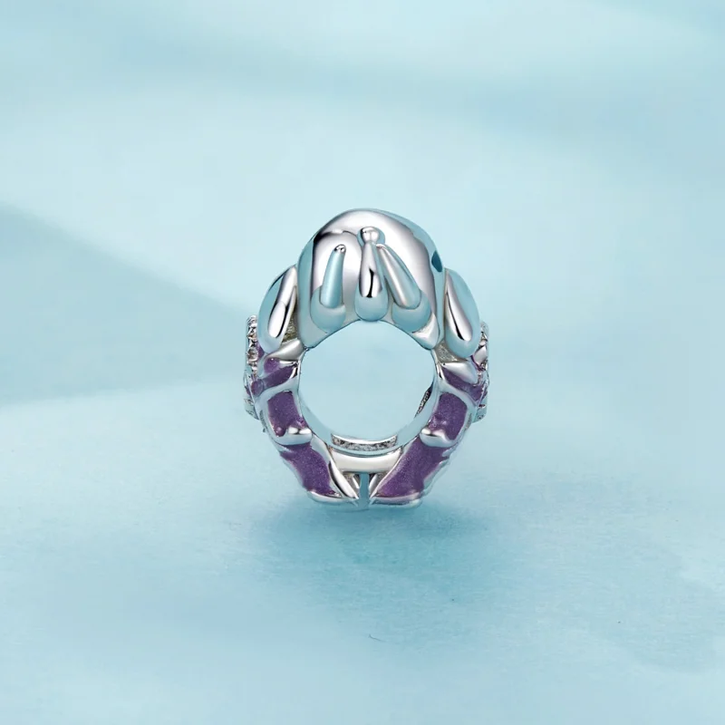 (image for) PANDORA Style Elephant Hollow Pattern Engraved Sterling Silver Beads - SCC2758 - View 3