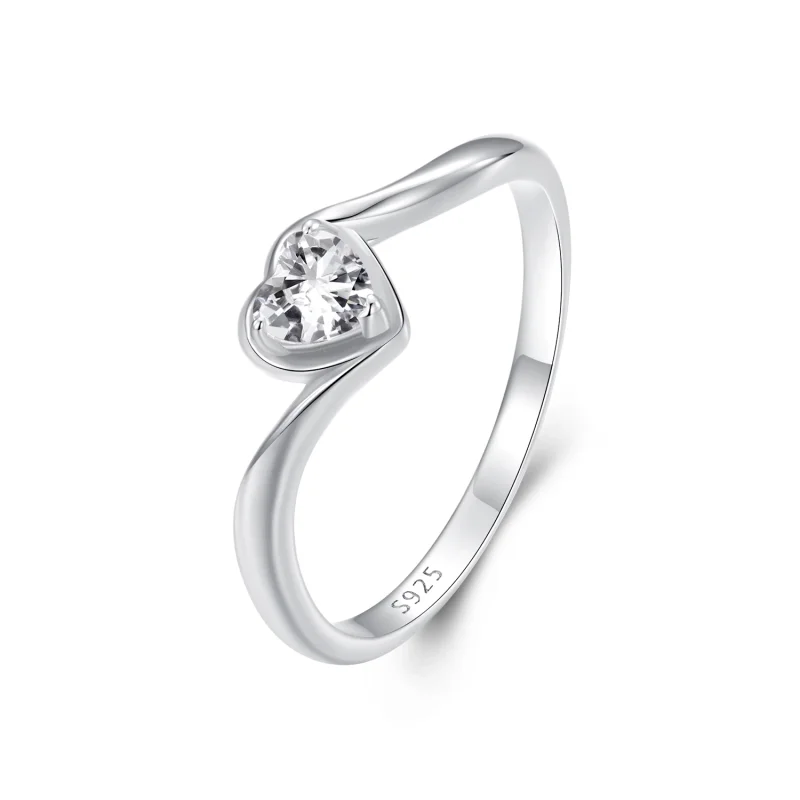 (image for) PANDORA Style Exquisite Love Moissanite Ring (One Certificate) - MSR047 - Product Image