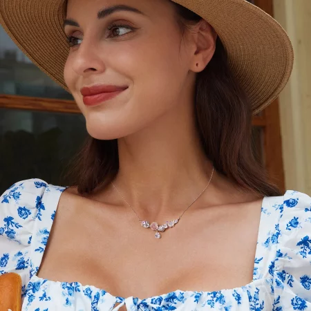 PANDORA Style Fantasy Butterfly Flower Necklace - SCN521