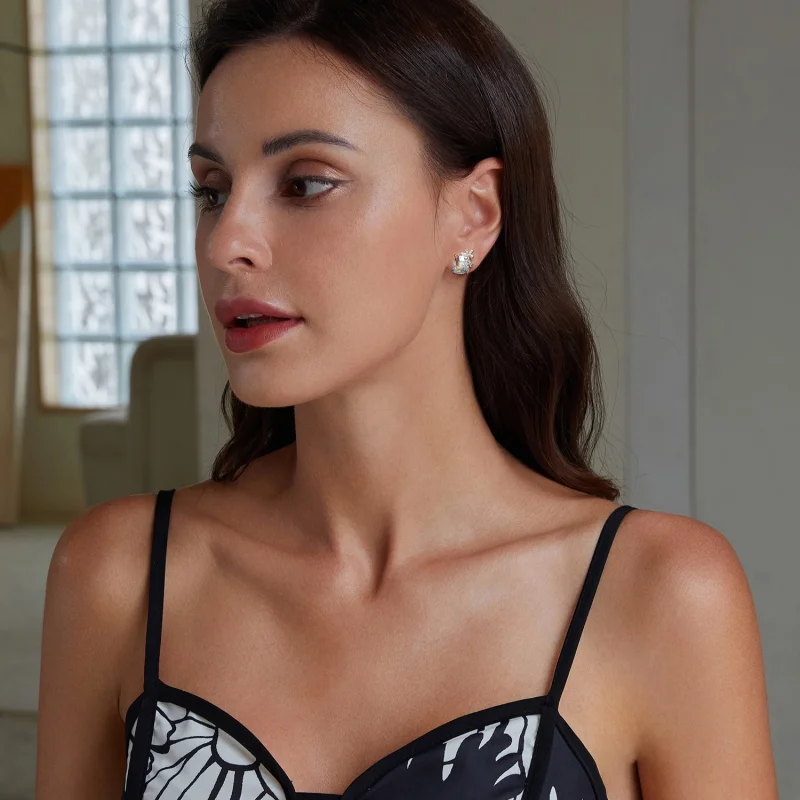 (image for) PANDORA Style Fantasy Flower Main Stone Earrings - SCE1724 - View 8