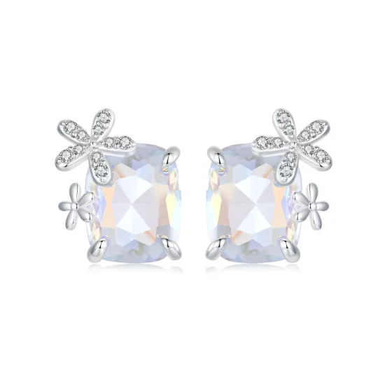 PANDORA Style Fantasy Flower Main Stone Earrings - SCE1724