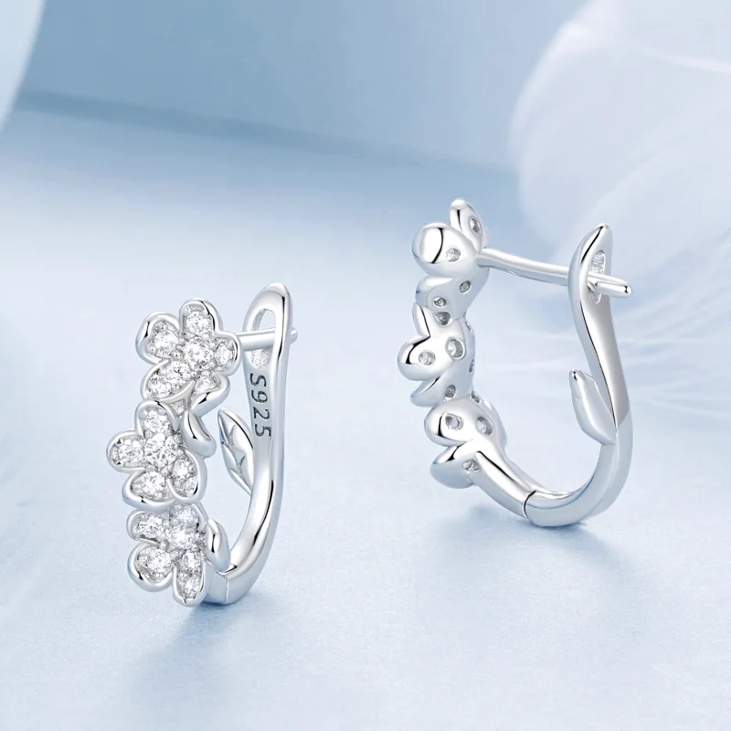 (image for) PANDORA Style Flower Earrings - BSE982 - View 3