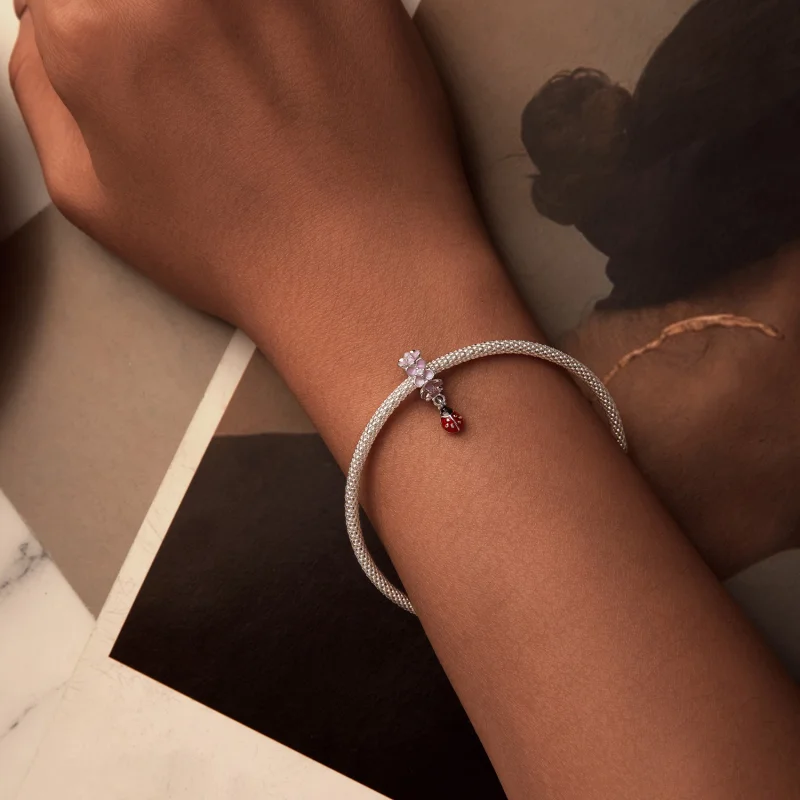 (image for) PANDORA Style Flower Ladybug Separator Dangle - SCC2740 - View 6