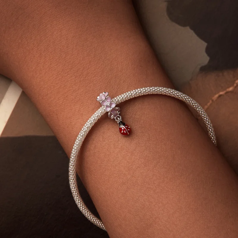 (image for) PANDORA Style Flower Ladybug Separator Dangle - SCC2740 - View 7