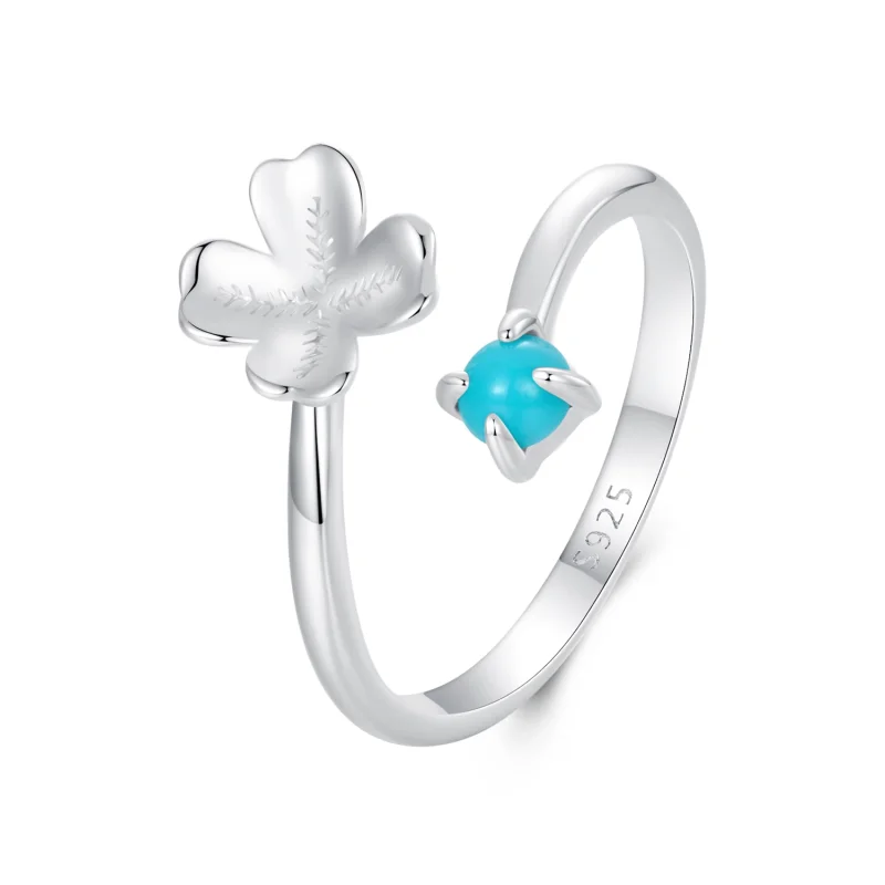 (image for) PANDORA Style Four Leaf Clover Open Ring - SCR1023-E - Product Image