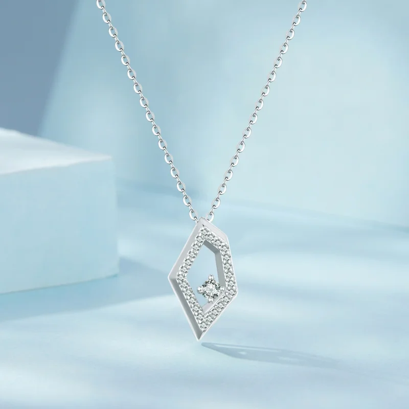 (image for) PANDORA Style Geometric Sparkle Necklace - SCN517 - View 3