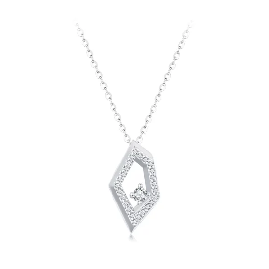 PANDORA Style Geometric Sparkle Necklace - SCN517