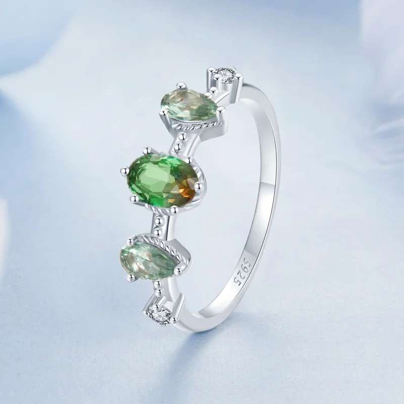 (image for) PANDORA Style Gradient Glass Tourmaline Ring - BSR527 - View 2