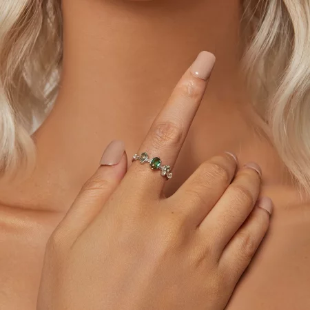 PANDORA Style Gradient Glass Tourmaline Ring - BSR527