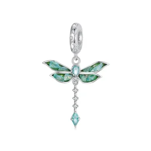 (image for) PANDORA Style Green Dragonfly Pendant - BSC983