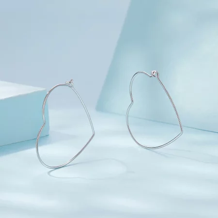 PANDORA Style Heart Shaped Simple Earrings - SCE1711