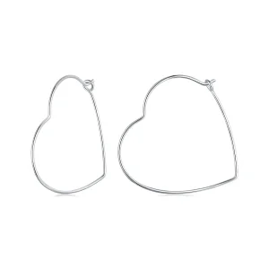 (image for) PANDORA Style Heart Shaped Simple Earrings - SCE1711