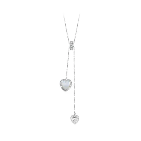 PANDORA Style Heart-Beating White Shell Y-Shaped Chain - BSN372 PANDORA Style Heart-Beating White Shell Y-Shaped Chain - BSN372