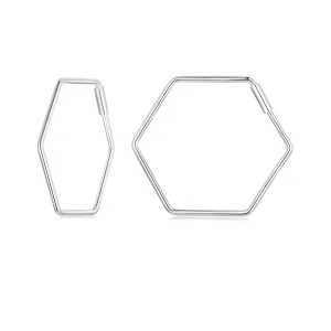 (image for) PANDORA Style Hexagon Simple Earrings - SCE1710