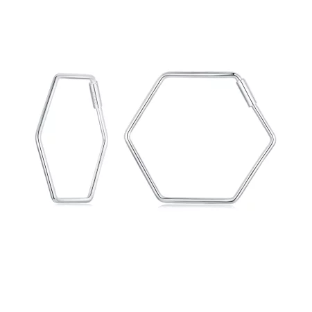 PANDORA Style Hexagon Simple Earrings - SCE1710