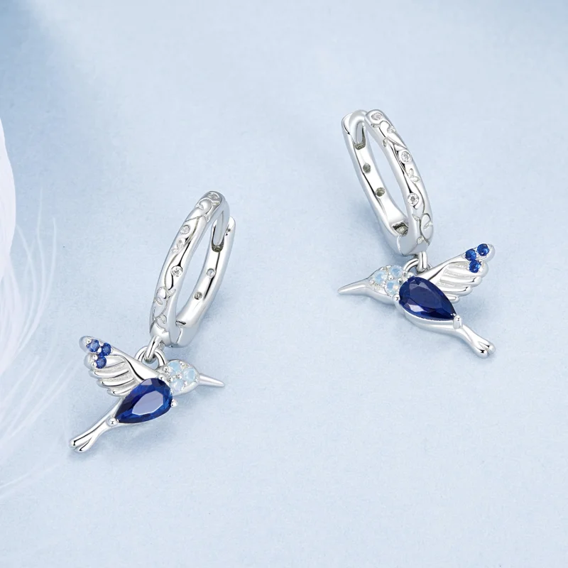 (image for) PANDORA Style Hummingbird Earrings - BSE985 - View 3