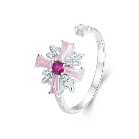 PANDORA Style Iris Cross Open Ring - BSR526-E PANDORA Style Iris Cross Open Ring - BSR526-E
