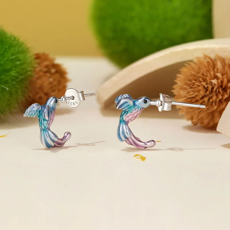 (image for) PANDORA Style Kingfisher Earrings - BSE997 - View 2