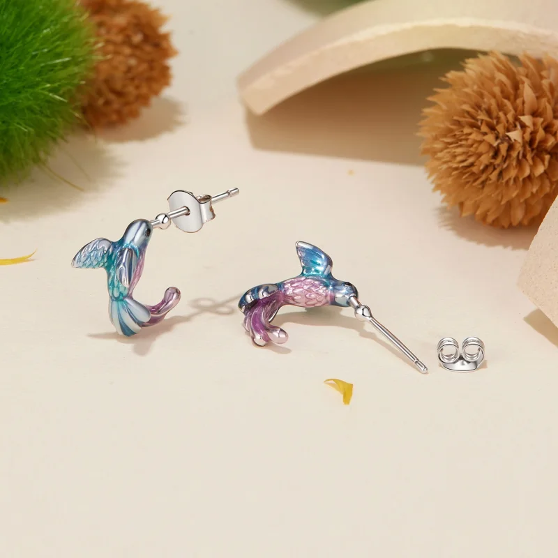 (image for) PANDORA Style Kingfisher Earrings - BSE997 - View 4