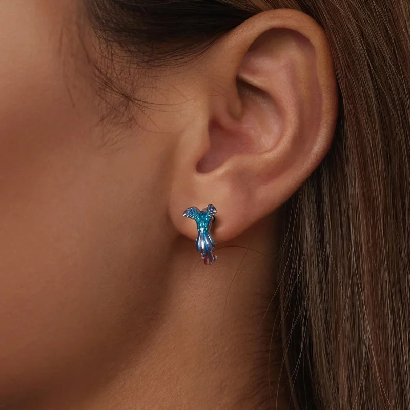(image for) PANDORA Style Kingfisher Earrings - BSE997 - View 6