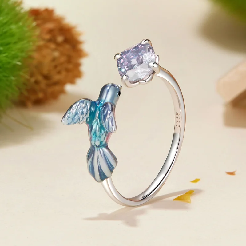 (image for) PANDORA Style Kingfisher Petal Open Ring - BSR540-E - View 2