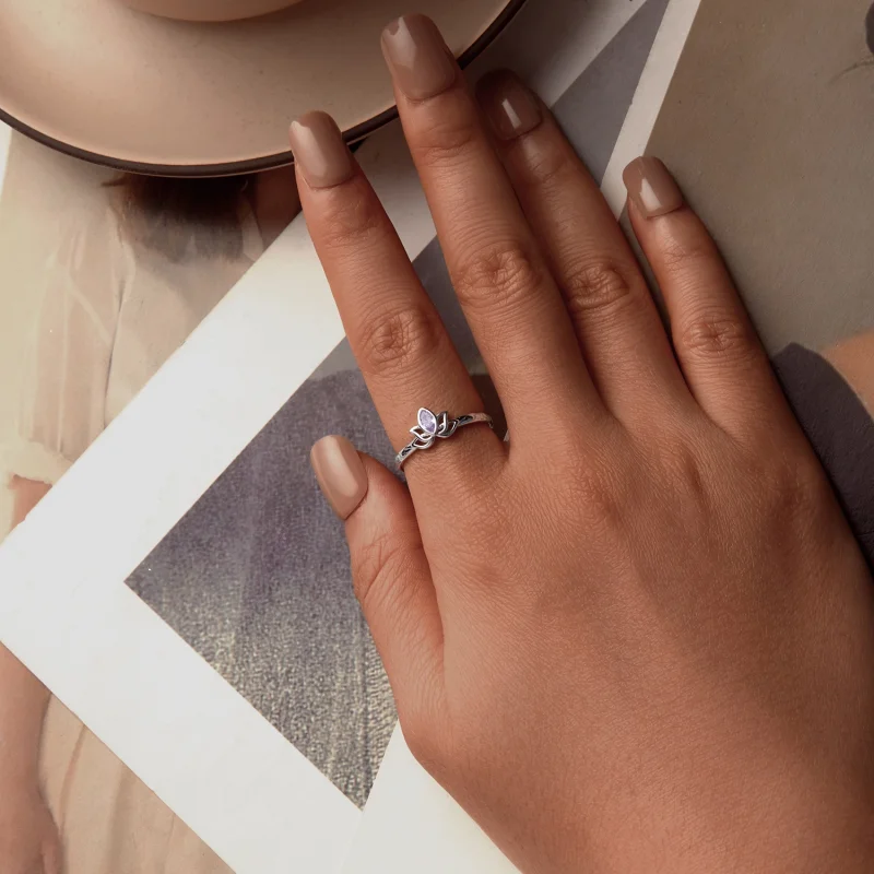 (image for) PANDORA Style Lotus Open Ring - SCR1020-E - View 4