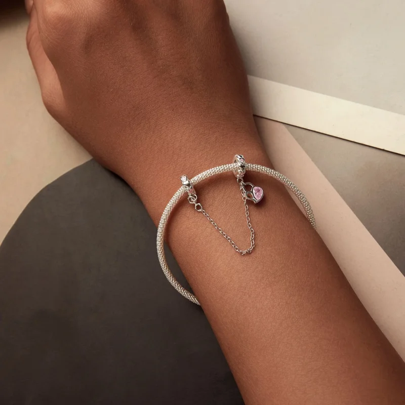 (image for) PANDORA Style Lover Heart Lock Safety Chain - BSC975 - View 5