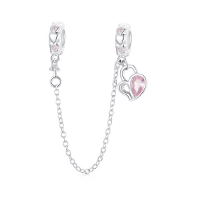 PANDORA Style Lover Heart Lock Safety Chain - BSC975 PANDORA Style Lover Heart Lock Safety Chain - BSC975
