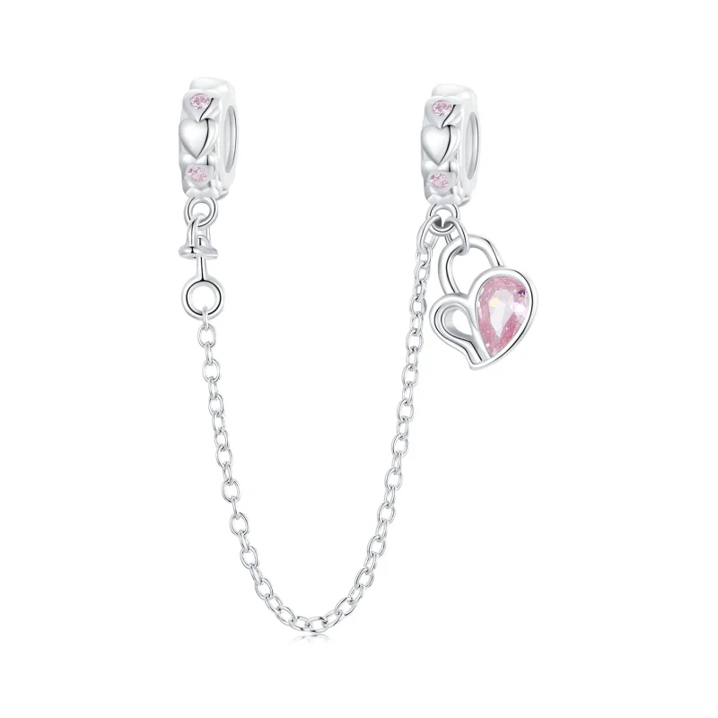 (image for) PANDORA Style Lover Heart Lock Safety Chain - BSC975 - Product Image