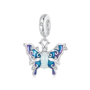 (image for) PANDORA Style Luminous Colorful Butterfly Pendant - SCC2731