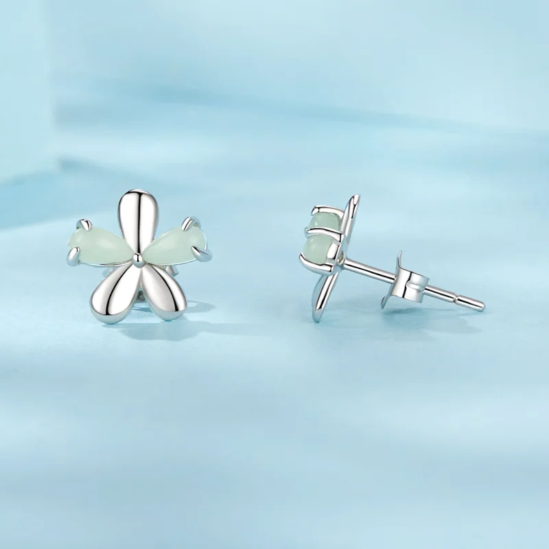 (image for) PANDORA Style Luminous Flower Earrings - SCE1714 - View 4