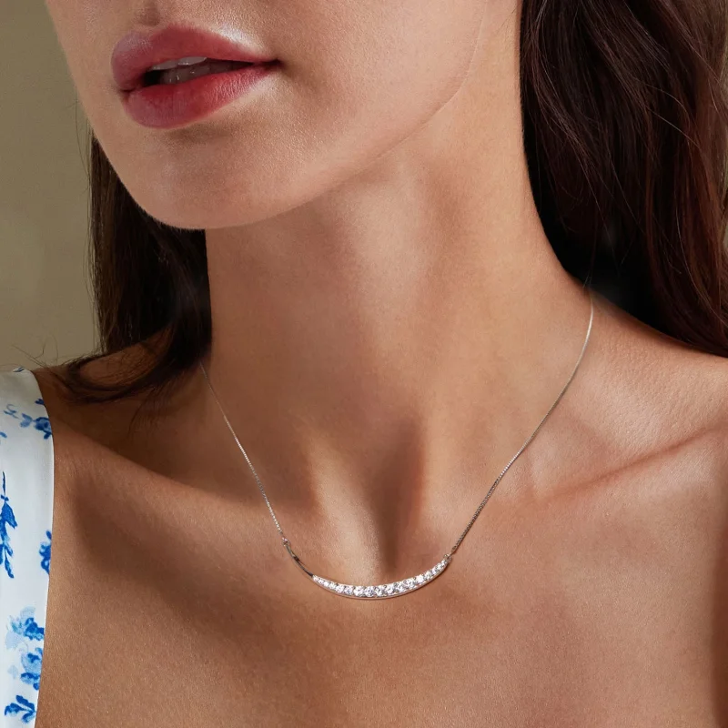 (image for) PANDORA Style Moon Smile Necklace - BSN374 - View 7