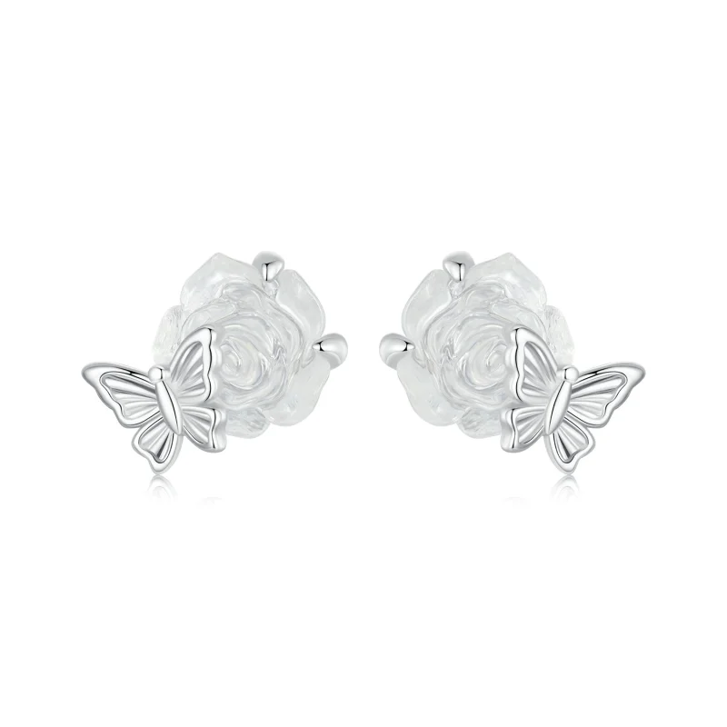 (image for) PANDORA Style Photosensitive Color Change Rose Stud Earrings- BSE978 - Product Image